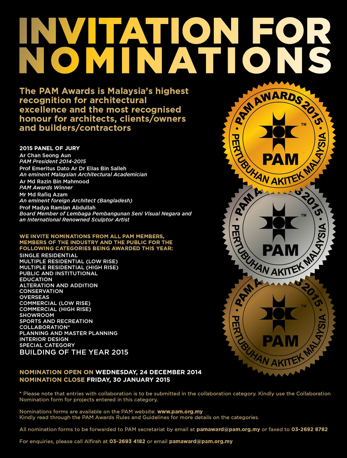 PAM awards 2015