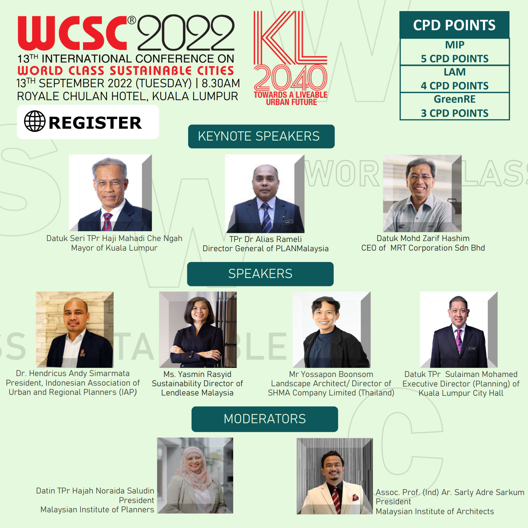 International Conference on World Class Sustainable Cities (WCSC)
