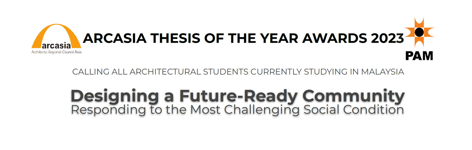 ARCASIA THESIS OF THE YEAR AWARDS 2023 (TOY ARCASIA 2023)